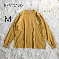 ベンデイビス Tシャツ 長袖 カットソー ロンT 胸ポケット 綿100 M