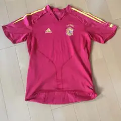 【希少品】00s 万国タグ adidas スペイン代表 赤 シャツ