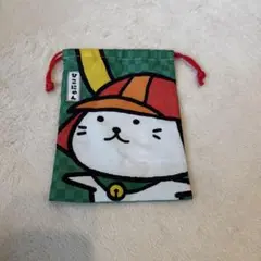 ひこにゃん巾着袋　緑　彦根城　ご当地　ガチャガチャ　滋賀県