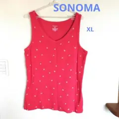 SONOMA ピンク 星柄 タンクトップ　XL