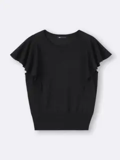 GU シアーラッフルスリーブセーター