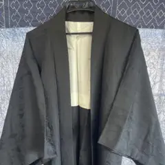 【美品羽織】黒羽織 正絹 波柄 着物 和装