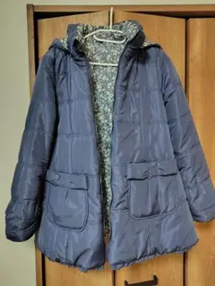 【値下げ】組曲　リバーシブル中綿コート　ネイビー　170