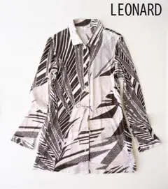 LEONARD SPORT レオナール 総柄 コットン シャツ チュニック 38