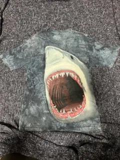 THE MOUNTAIN ザマウンテン 鮫 サメ 半袖 tシャツ ネイビー S