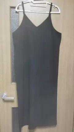 【美品】黒キャミソールロングワンピース