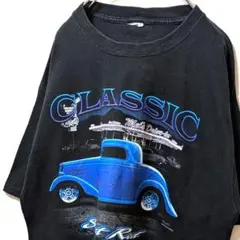 クラシックストリートロッド デカロゴ Tシャツ ブラック 黒 古着