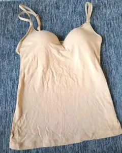 ベージュ ノンワイヤーブラトップ M