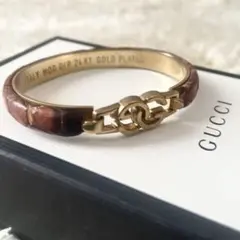 良品✨OLD GUCCI ブレスレット インターロッキング パイソン ゴールド
