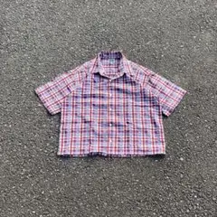 cityboy red check shirt 短丈 ボックス ゴープコア