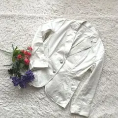 【シングルボタン】ホワイトジャケットL