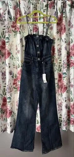 GYDA BACKリボンデニムオールインワン　新品