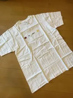 刺繍デザイン ホワイト TシャツLサイズ