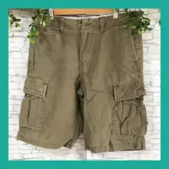 ギャップ◆GAP（S)　メンズ ハーフパンツ　カーキ　カーゴ