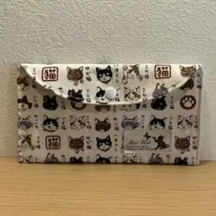 マルチケース　通帳ケース　ハンドメイド　ねこ図鑑　ハチワレ　三毛猫