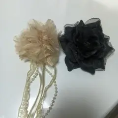 【SALE】花モチーフブローチ2点セット