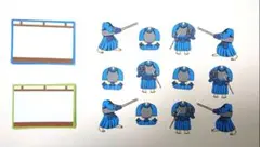 剣道★色紙・寄せ書き用シール12枚セット★卒業　引退　卒団　アルバム