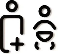 モヘイム SIGNS オストメイト 赤ちゃん 多目的 トイレサイン (黒)