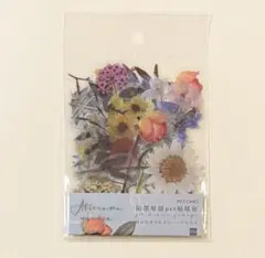 新品フレークシール40枚フラワー♡野花 コラージュ ステッカー