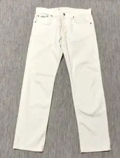 ペペジーンズ　メンズホワイト スリムフィット デニムパンツ