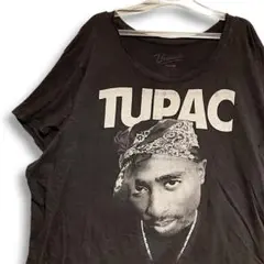 BHWO ラッパー Tシャツ 古着 黒 ツーパック 2PAC ヒップホップ