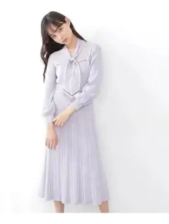 JILL STUART ジルスチュアート ニットワンピース パープル B9070