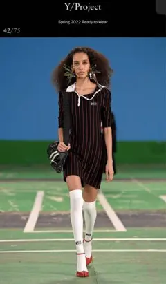 美品SS22 Y/Project × FILA コットンミニワンピース34
