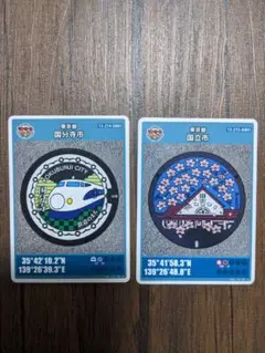 東京都　国分寺市　国立市　マンホールカード　新幹線　初期ロット　第26弾