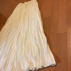 うっすらレモンカラー　丈96cm ロングスカート