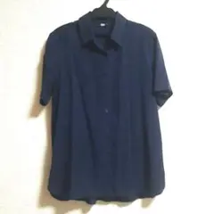 UNIQLO ユニクロ 濃紺 ネイビー 半袖シャツ