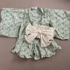 Cottoli 花柄の浴衣風甚平 100