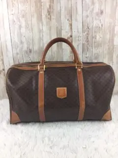 CELINE セリーヌ マカダム ボストンバッグ 大容量 旅行鞄 トリオンフ