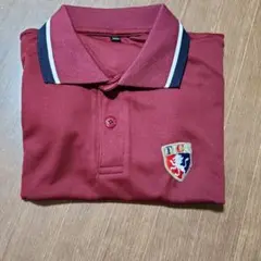 ワインレッド ポロシャツ ストライプ付き