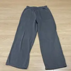 GU ウォッシュドスウェットワイドパンツ　グレー Ｌサイズ