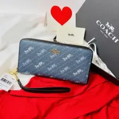 【美品】COACH コーチ ラウンドファスナー長財布