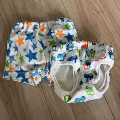 【2枚セット】ベビー水着 星柄 車柄 80 90