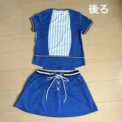 FILA テニスウェア 上下セット　青 ストライプ
