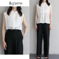 ＆g’aime メッシュノースリーブブラウス