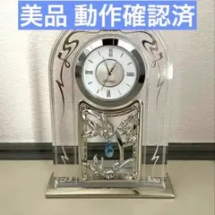 動作確認済 ノリタケ クリスタル 置き時計 時計 インテリア 置時計