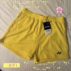 YONEX イエロー バドミントンショーツ