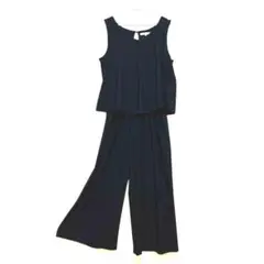Grove グローブ　ノースリーブロングパンツ　オールインワン　ネイビー　M