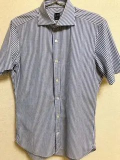【美品】BEAMS F 半袖シャツ ストライプ柄