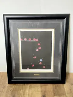マリオアバチ「ボネッリのシクラメン」カラーメゾチント額49×57絵29×37cm マリオアバチ「ボネッリのシクラメン」カラーメゾチント額49×57