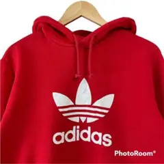 《USA古着》adidas アディダス トレフォイル ビッグロゴ パーカー