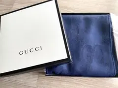 GUCCI GGネイビースカーフ ネイビー マフラー