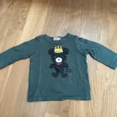 ミキハウス クマのプリントＴシャツ 80