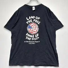 ギルダン　美品　ピザデザイン Tシャツ ブラック　半袖　メンズ　夏　涼しげ