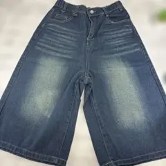 新品　デニムジョーツ　ワイドパンツ　レトロハイウェスト　レディース　M