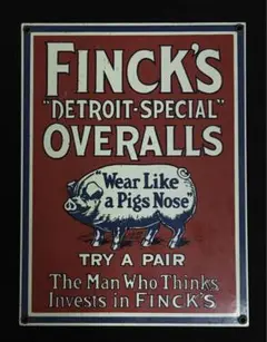 フィンクス　FINCK'S 看板 finck's フィンクス プレート 看板