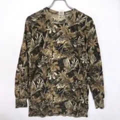 Hanes オールド アメカジ ミリタリー古着 リアルツリー迷彩 ロンT